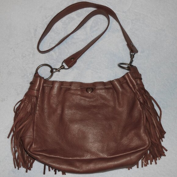 McFadin fringed leather shoulder / crossbody bag - Picture 3 of 13